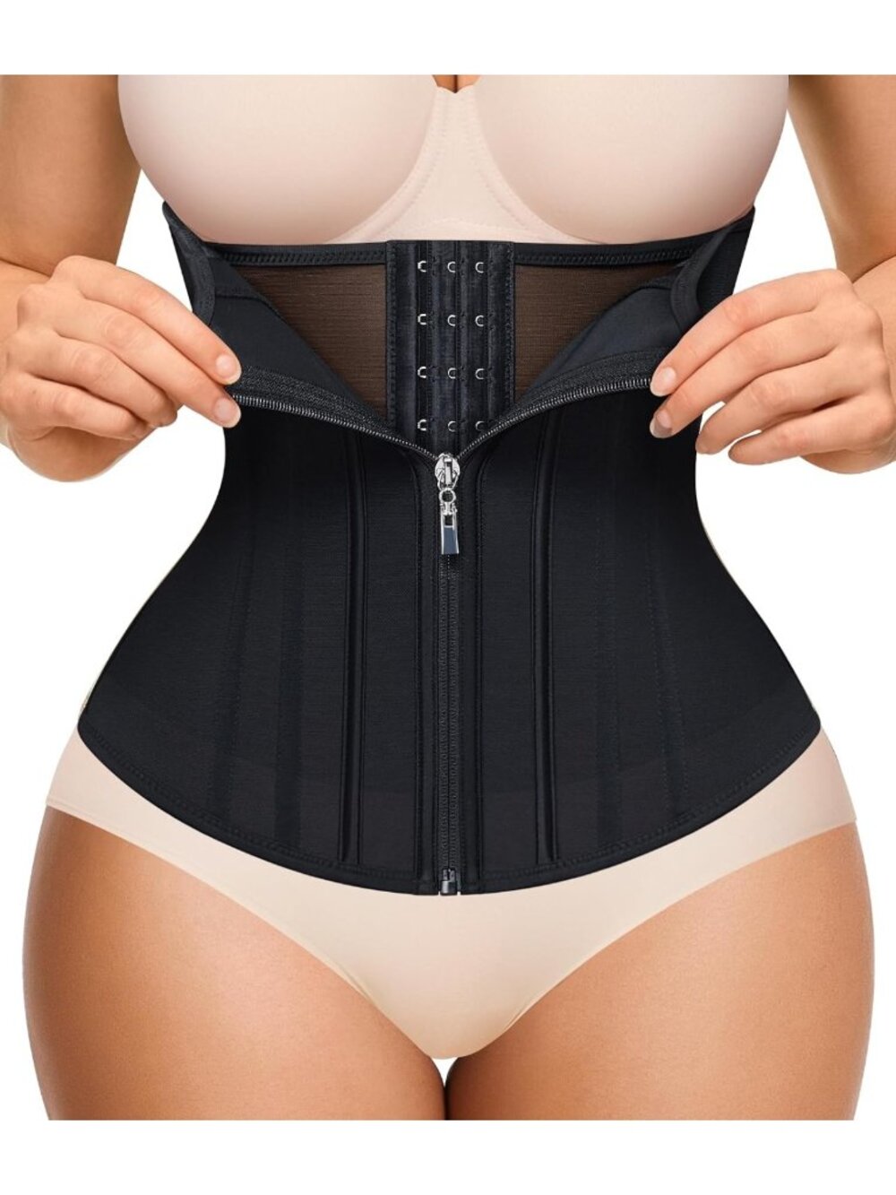Zipper Corset Waist Trainer for Women | Shapewear Faja Body Shaper for Curves